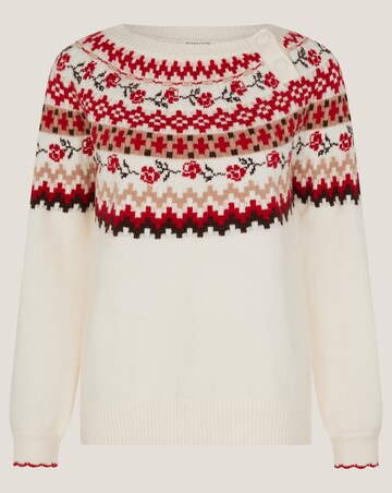 Monsoon Rhi Floral Fair Isle Jumper