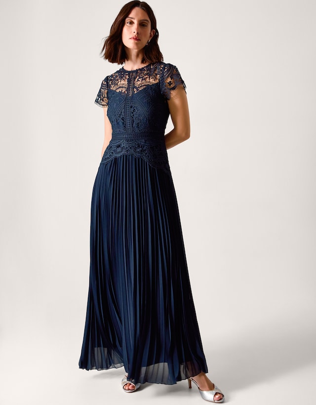 Monsoon Lace Pleated Bridesmaid Dress