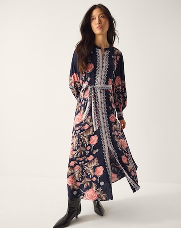 Monsoon Rosalie Floral Print Midi Dress