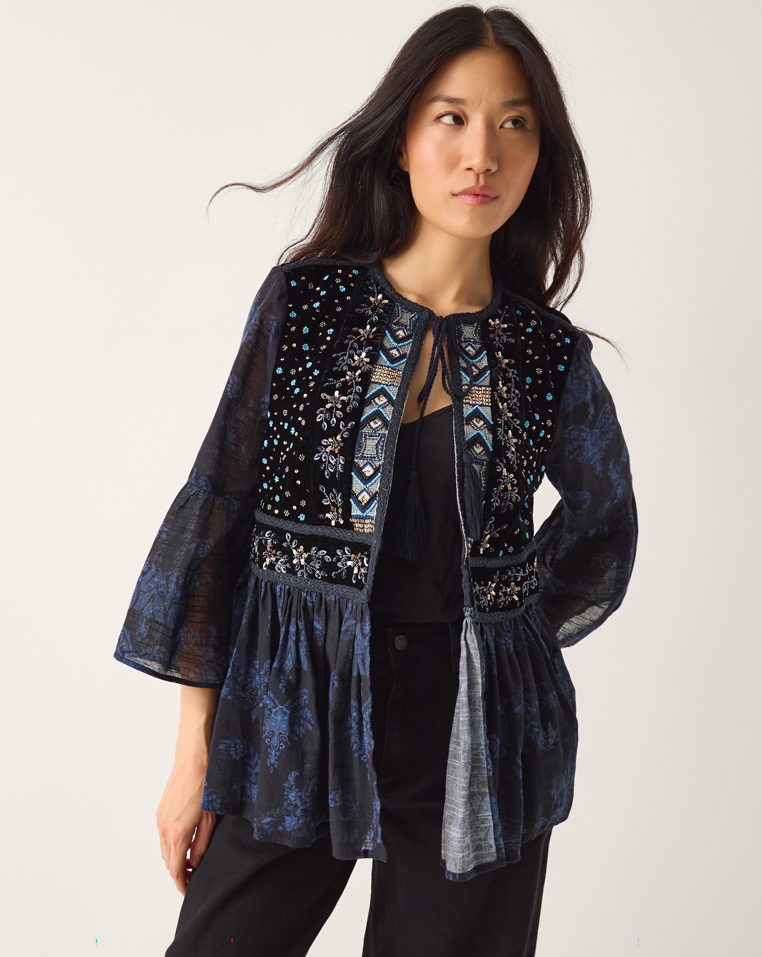 New In - Monsoon Kelly Paisley Velvet Jacket
