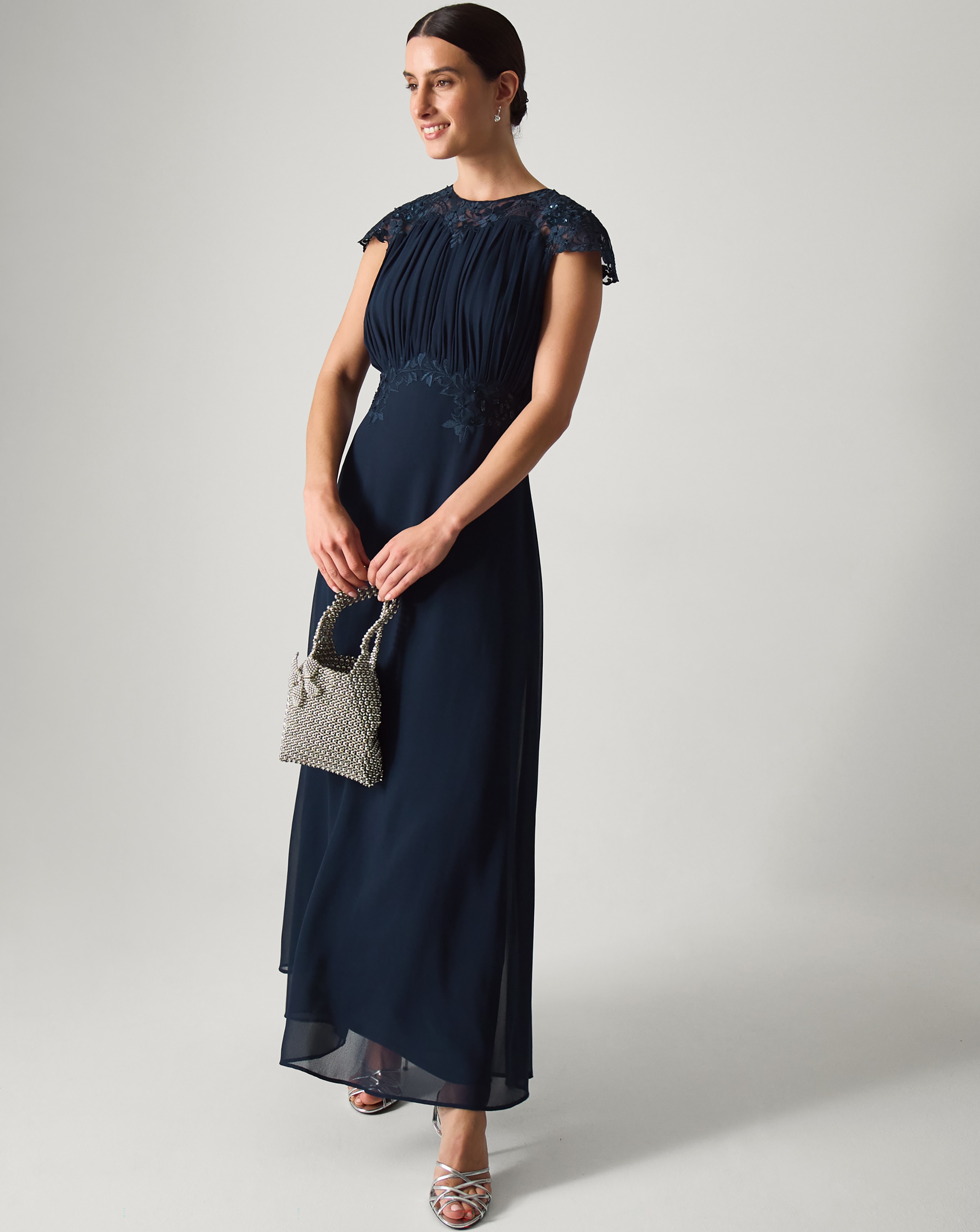 New In - Monsoon Lace Chiffon Bridesmaid Dress