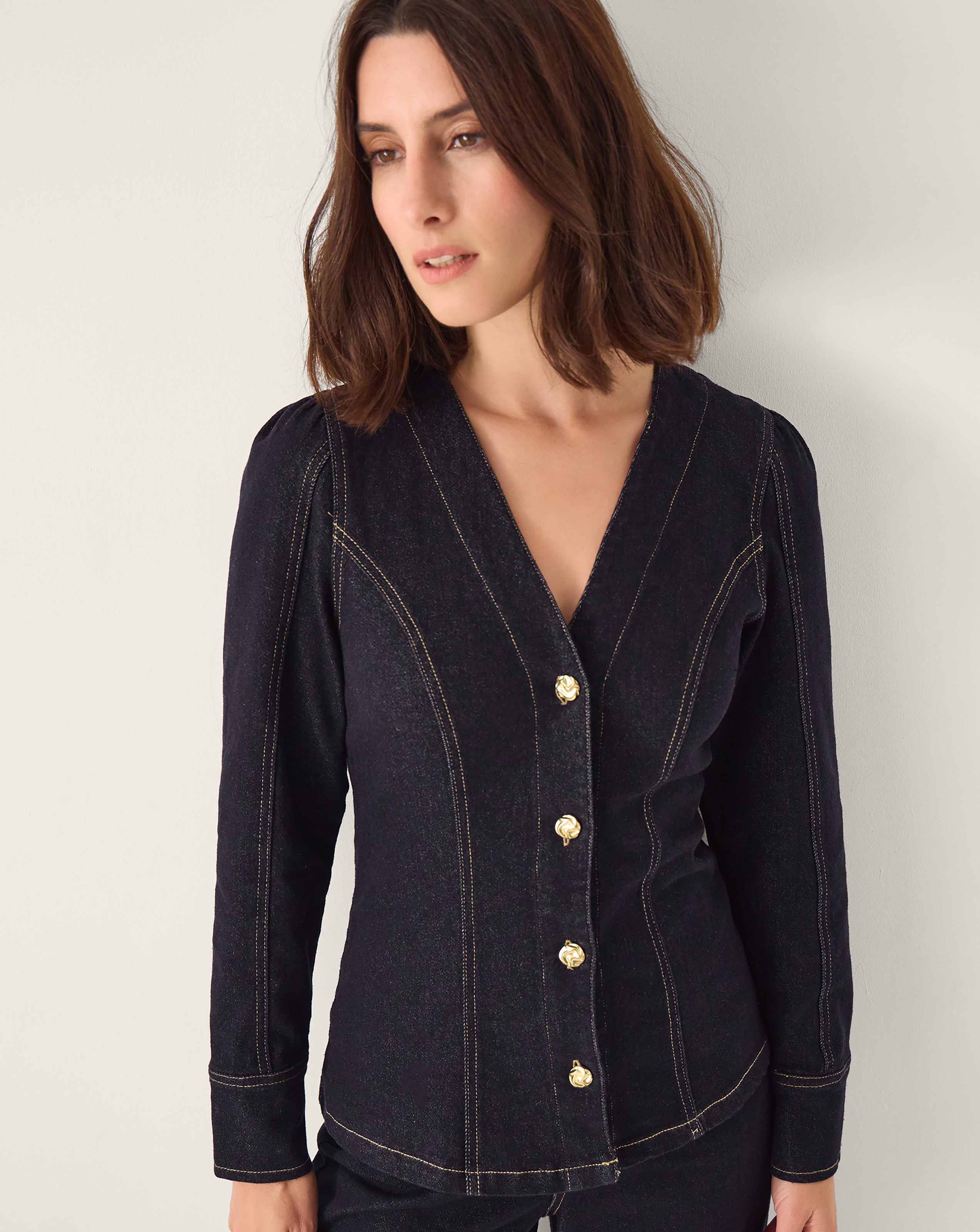 New In - Monsoon Teri Tailored Denim Shirt