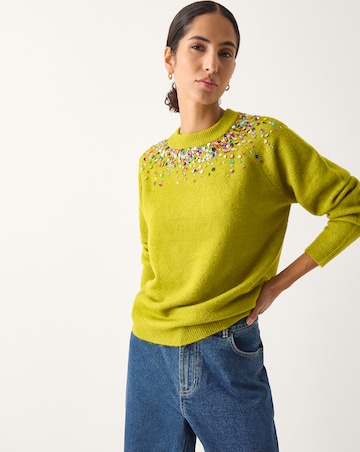 Monsoon Samara Sequin Collar Jumper