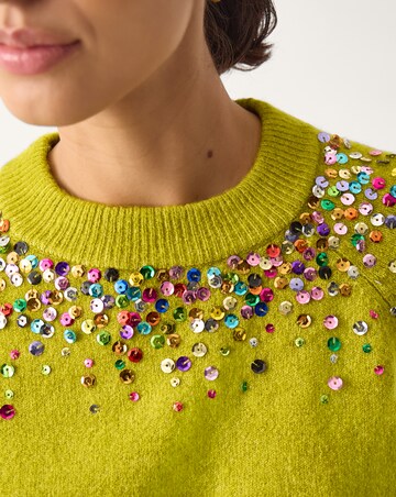 Monsoon Samara Sequin Collar Jumper