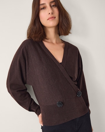 Monsoon Thea Embellished Wrap Jumper