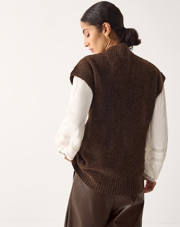 Monsoon Coli High Neck Cable Knit Vest