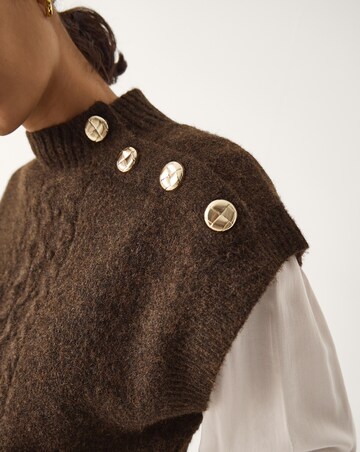 Monsoon Coli High Neck Cable Knit Vest