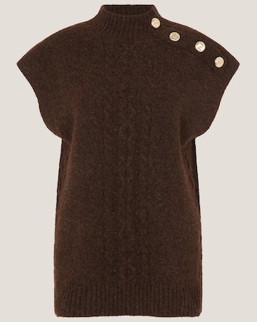 Monsoon Coli High Neck Cable Knit Vest