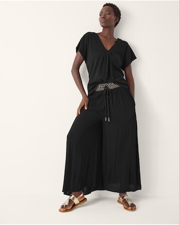 Monsoon Amaya Crochet V-Neck T-Shirt