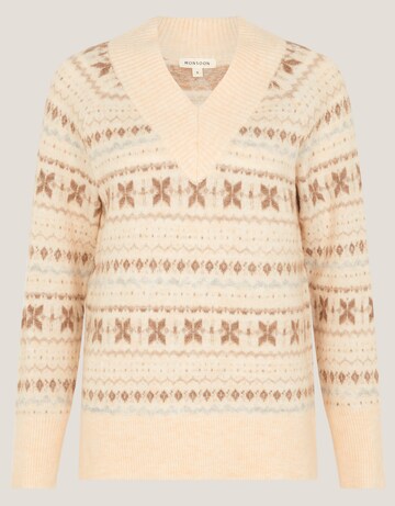 Monsoon Febe V-Neck Fair Isle Jumper