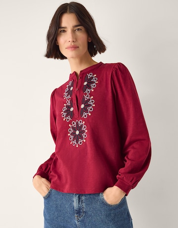 Monsoon Esme Embroidered Jersey Blouse