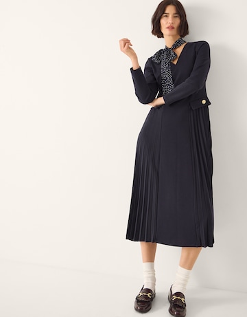 Monsoon Jessie Pleat Midi Dress & Scarf