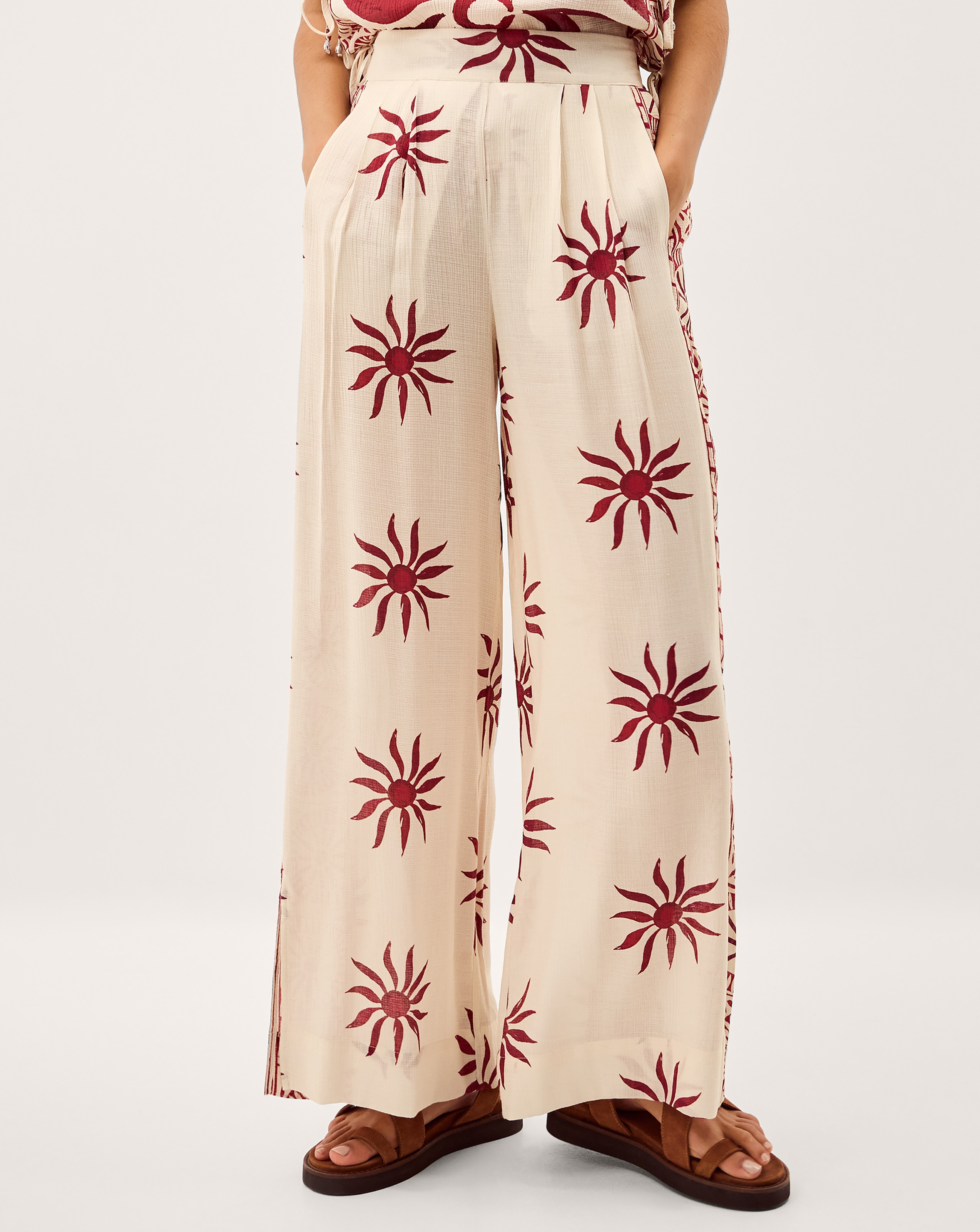 New In - Monsoon Sunnie Wide Leg Beach Trousers