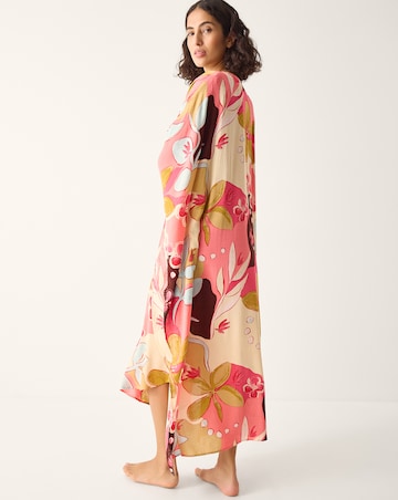Monsoon Iris Floral Print Maxi Kaftan