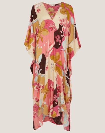 Monsoon Iris Floral Print Maxi Kaftan