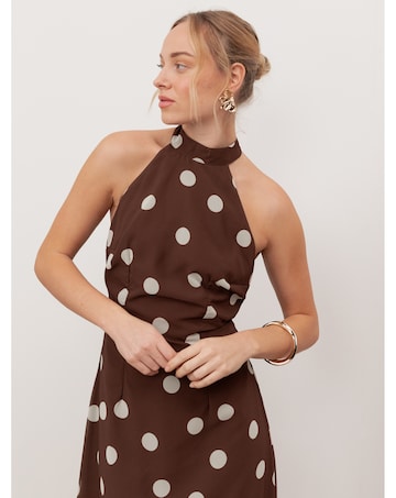 Anaya With Love Polka Dot Print Dress