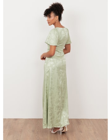 Maya Deluxe Jacquard Fabric Dress