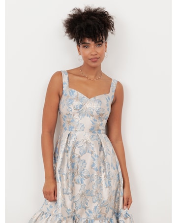 Maya Deluxe Jacquard Fabric Dress