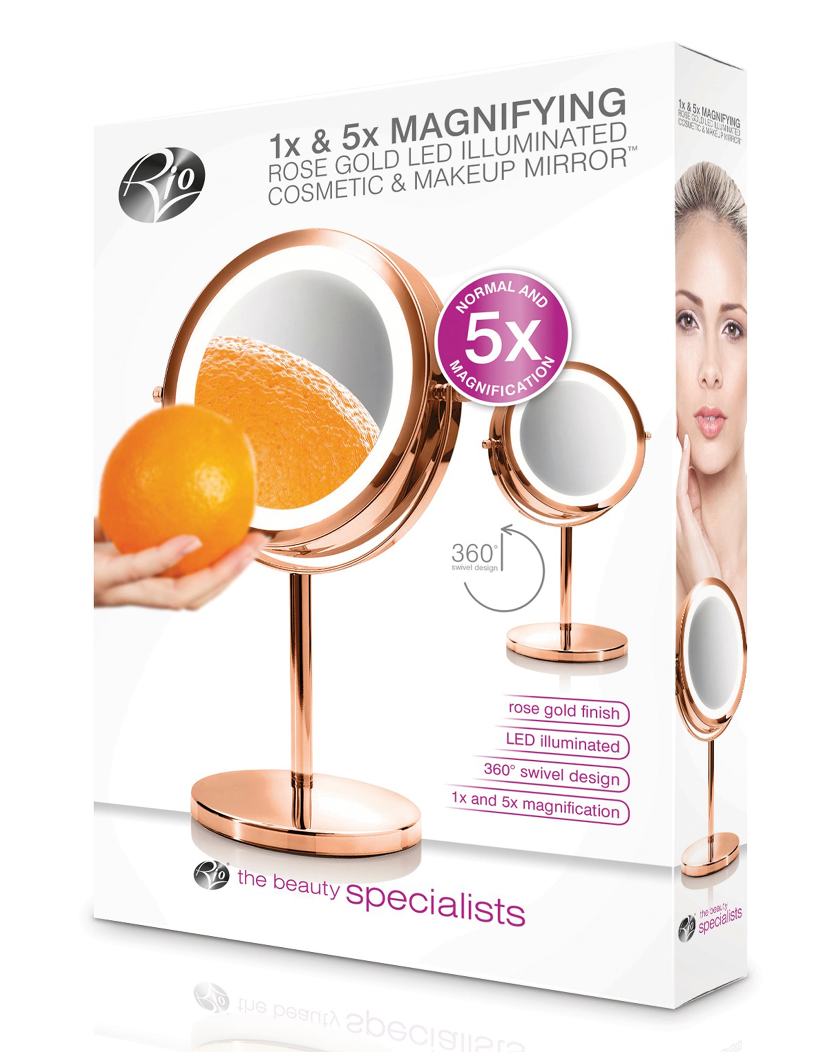 Rio Rose Gold LED Cosmetic Mirror