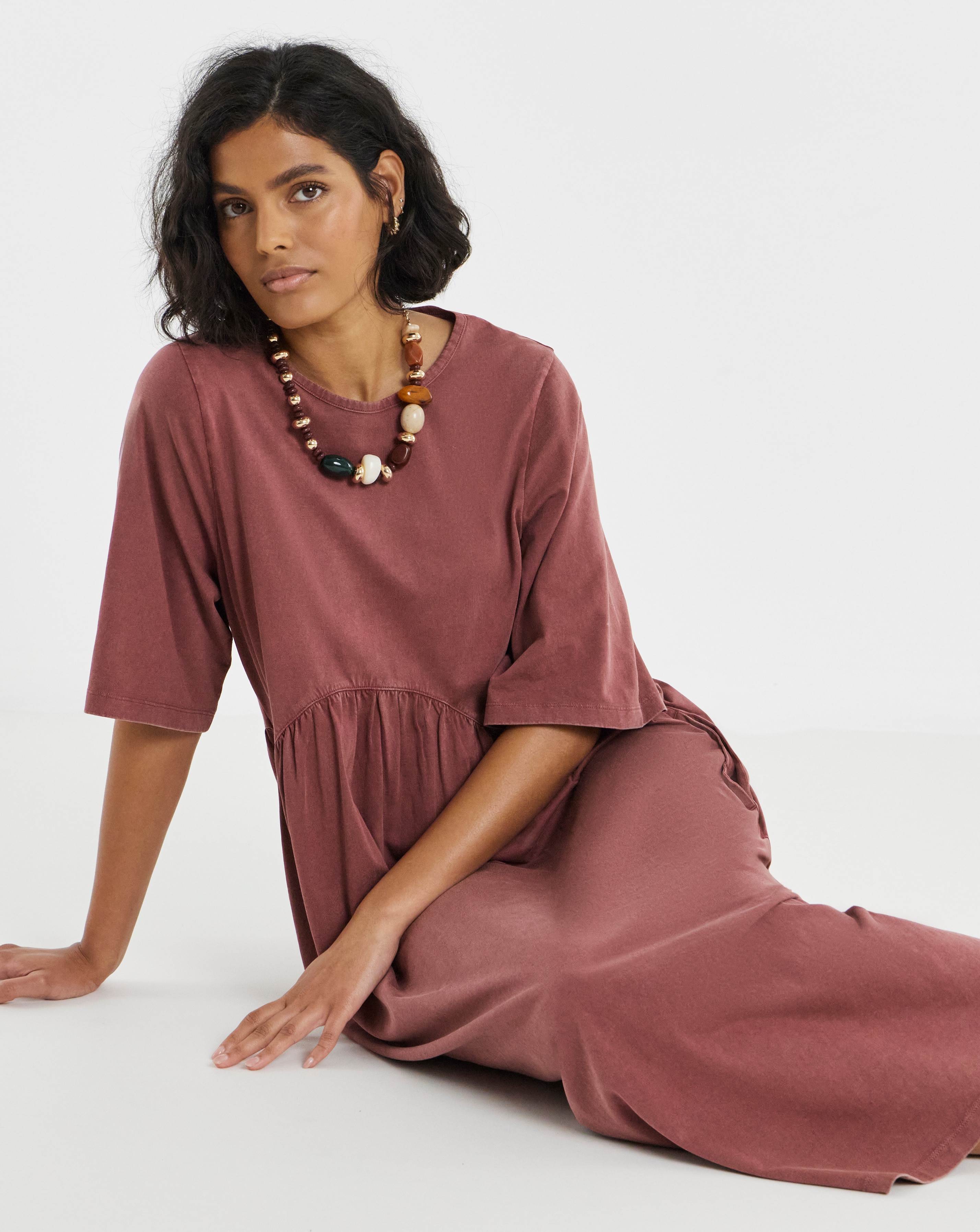 New In - Acid Wash Midi Dress