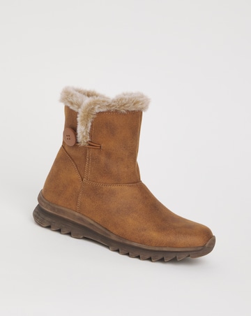 Cushion Walk Button Winter Boot Extra Wide EEE Fit