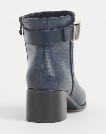 Cushion Walk Block Heel Buckle Boot Extra Wide EEE Fit