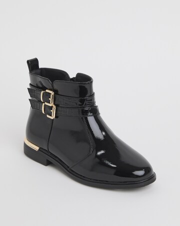 Cushion Walk 2 Strap Buckle Chelsea Boot Wide E Fit