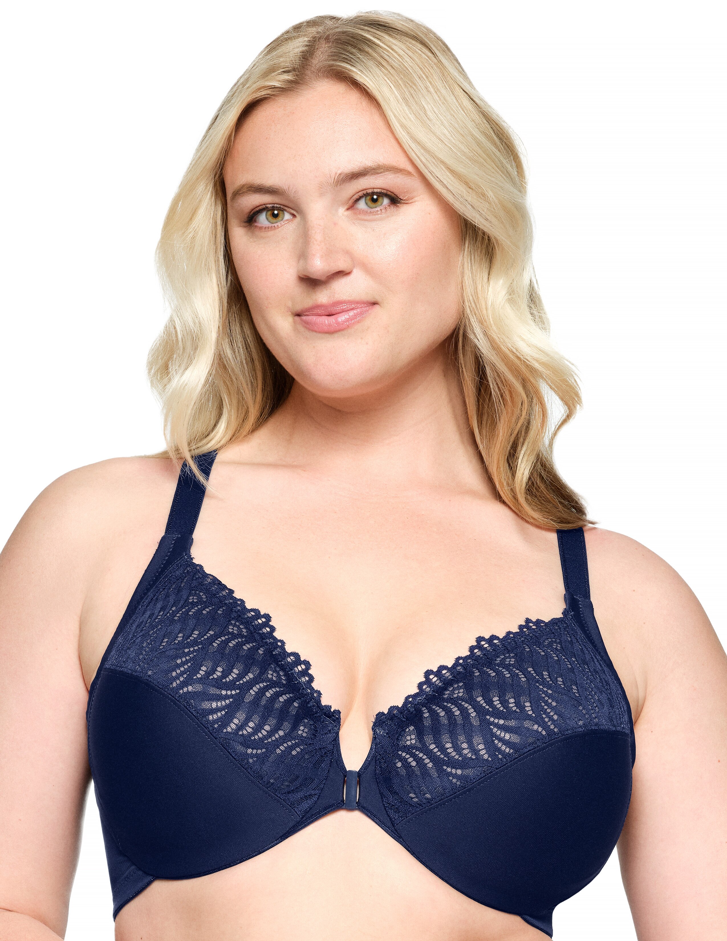 Glamorise Plus Size Front-Close T-Back WonderWire 1246