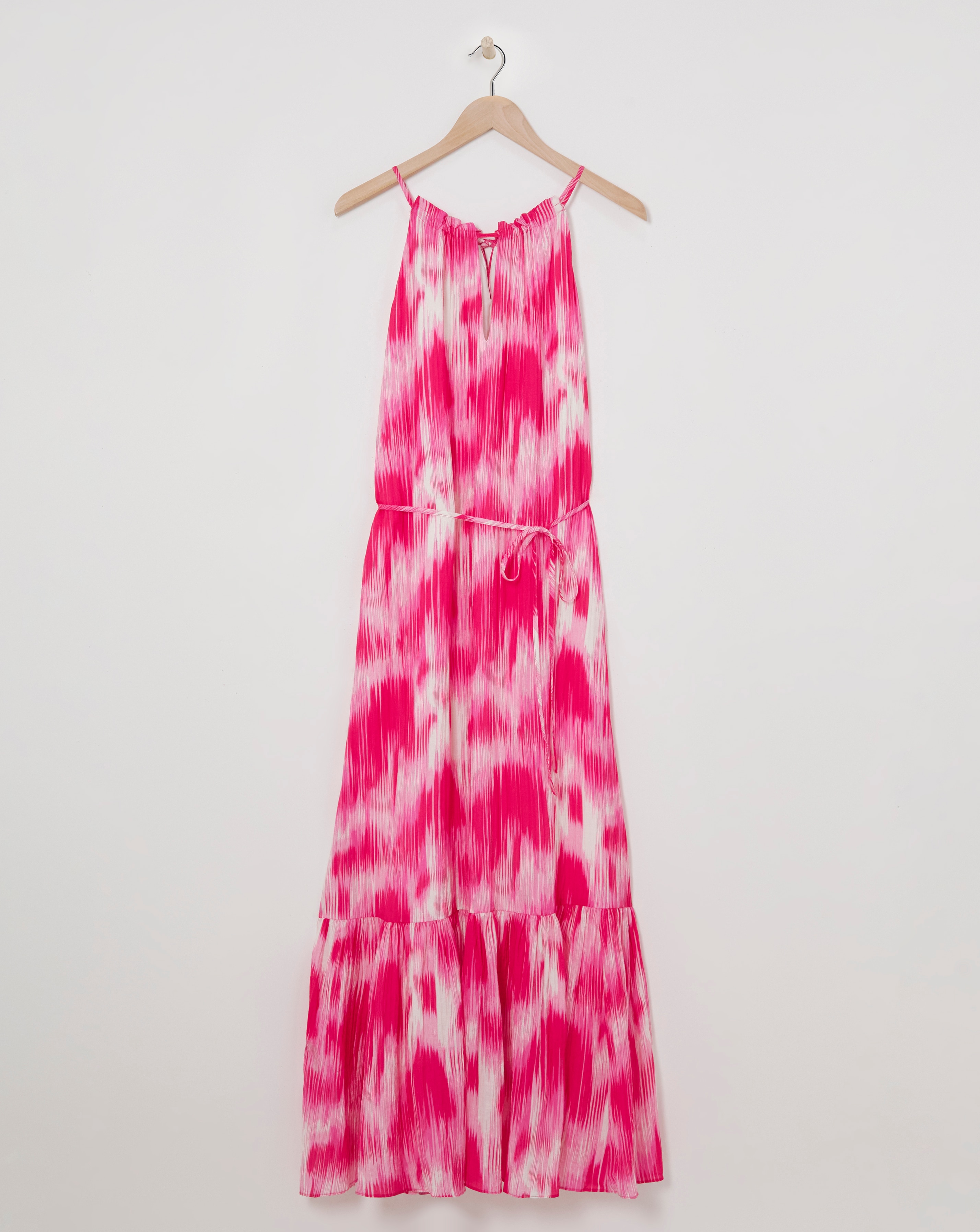 Ro&Zo Pink Tie Dye Texture Maxi Dress