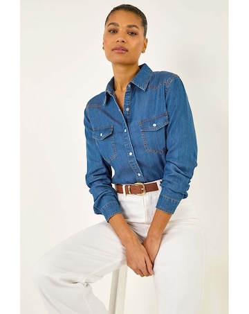 Roman Denim Front Pocket Shirt