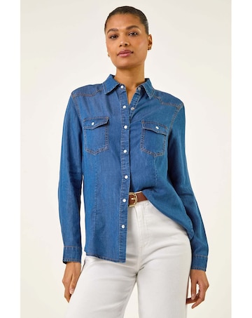 Roman Denim Front Pocket Shirt