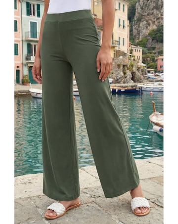 Roman Elastic Wide Leg Stretch Trousers
