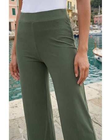 Roman Elastic Wide Leg Stretch Trousers