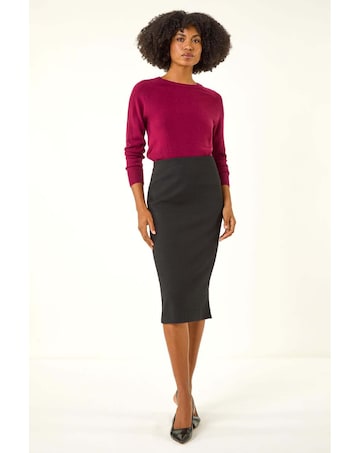 Roman Jersey Elastic Waist Pencil Skirt