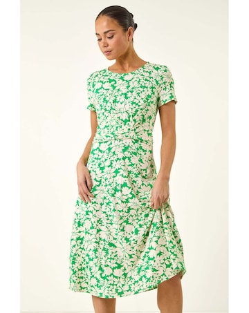 Roman Petite Twist Front Stretch Dress