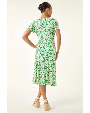 Roman Petite Twist Front Stretch Dress