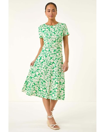 Roman Petite Twist Front Stretch Dress