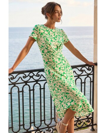 Roman Petite Twist Front Stretch Dress
