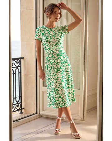 Roman Petite Twist Front Stretch Dress
