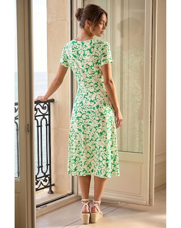 Roman Petite Twist Front Stretch Dress