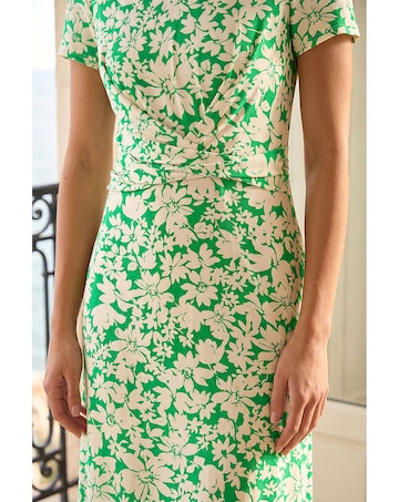 Roman Petite Twist Front Stretch Dress
