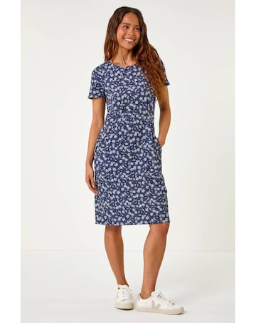 Roman Petite Floral Pocket Stretch Dress