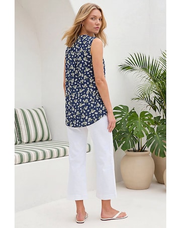 Roman Ditsy Floral Pintuck Shirt