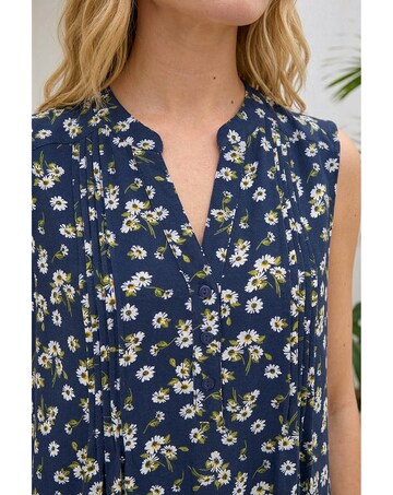 Roman Ditsy Floral Pintuck Shirt