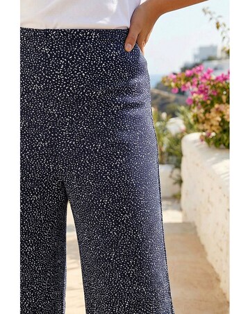 Roman Curve Spot Print Palazzo Trouser