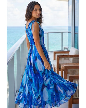Roman Sleeveless Abstract Maxi Dress