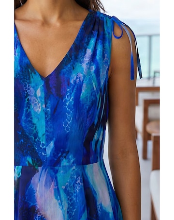 Roman Sleeveless Abstract Maxi Dress