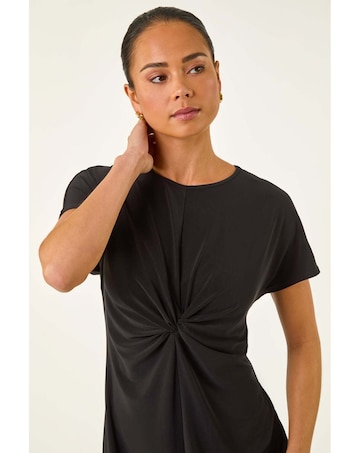 Roman Petite Twist Front Midi Dress