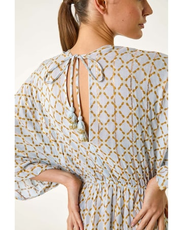 Roman Shimmer Boho Border Maxi Dress