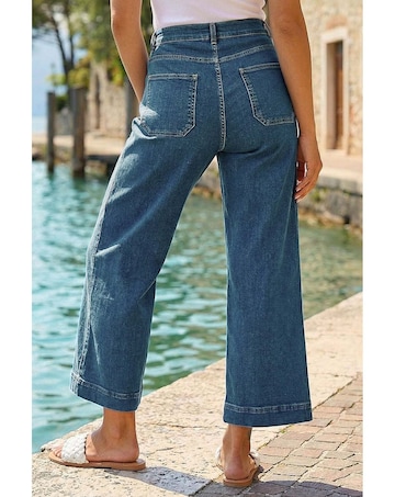 Roman Cotton Denim Stretch Culottes